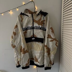 Adidas Tan and Cream Camouflage Jacket